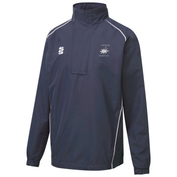 KINGSCLERE CC Dual Curve 1/4 Zip Rain Jacket : Navy