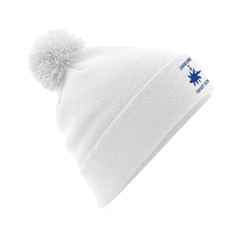 KINGSCLERE CC Original Pom Pom Beanie : White